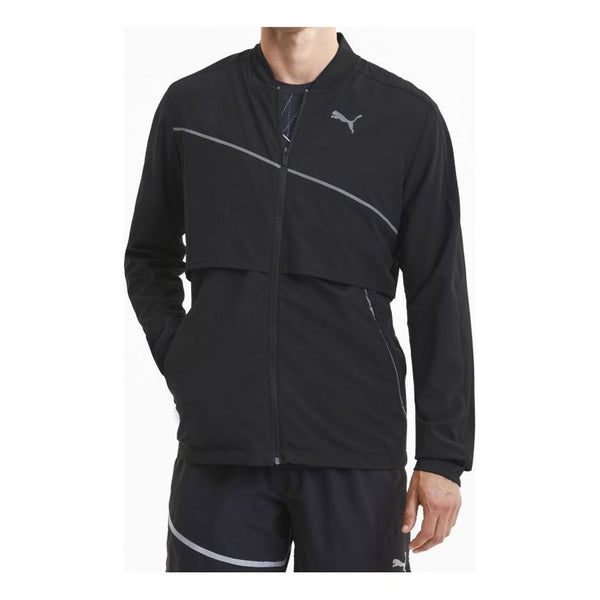 

Куртка reflective running zipper jacket black Puma, черный