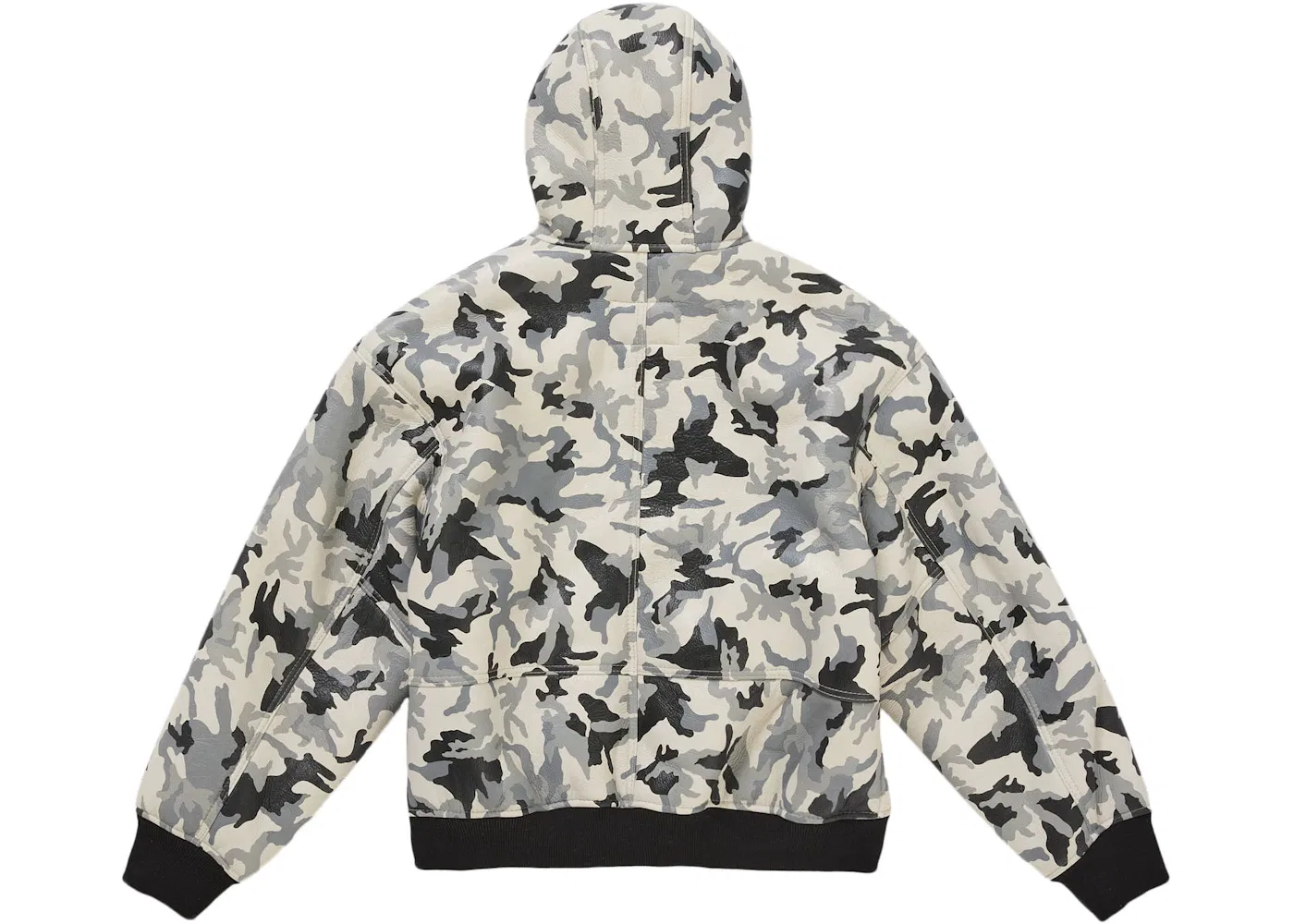 Мужская куртка с капюшоном из овчины Schott Shearling Snow Camo Supreme — фото 3