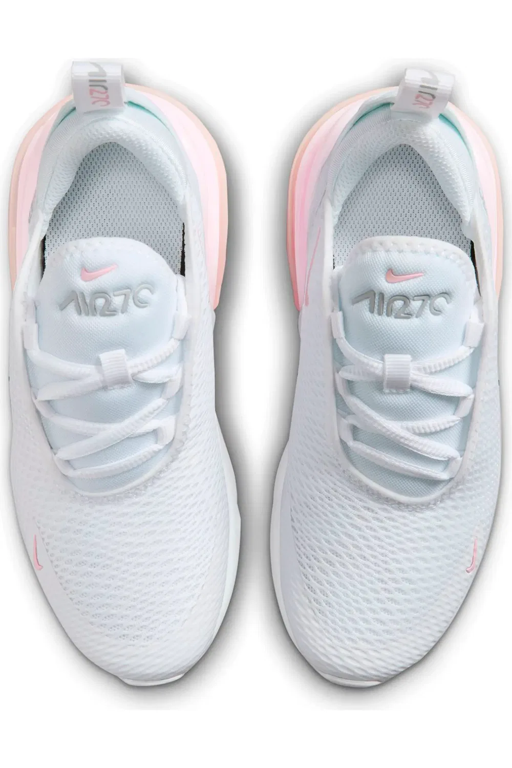 Кроссовки детские с амортизацией Air Max 270 Nike, 122 белый/розовый — фото 3