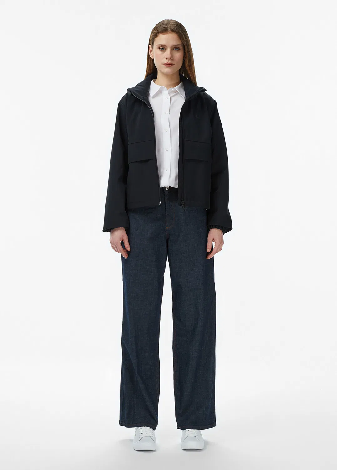 Плащ Lacoste Regular Fit с принтом, черный — фото 3
