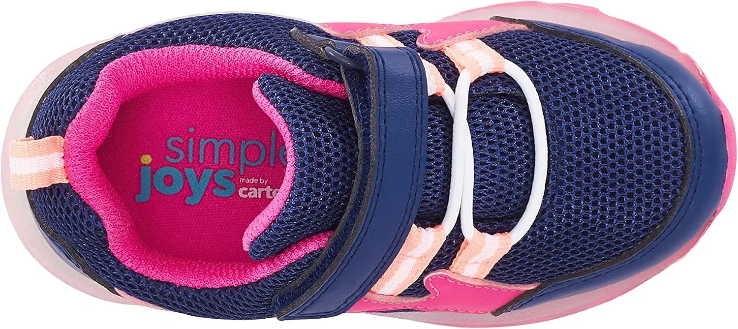 Детские кроссовки для девочек Anka Simple Joys by Carter's, Navy/Pink — фото 4