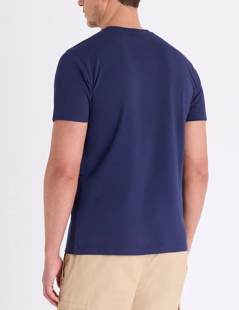 Мужская футболка U.S. Polo Assn. USA Embossed Chest Stripe, темно-синий — фото 2