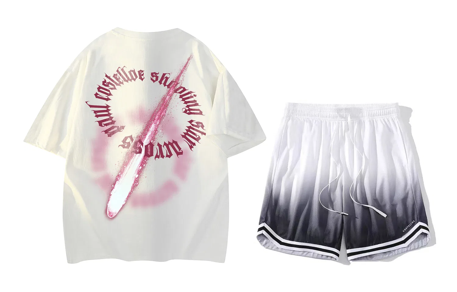 Детский спортивный комплект из футболки и шорт с градиентом, Casual Sportswear, Paul Costelloe