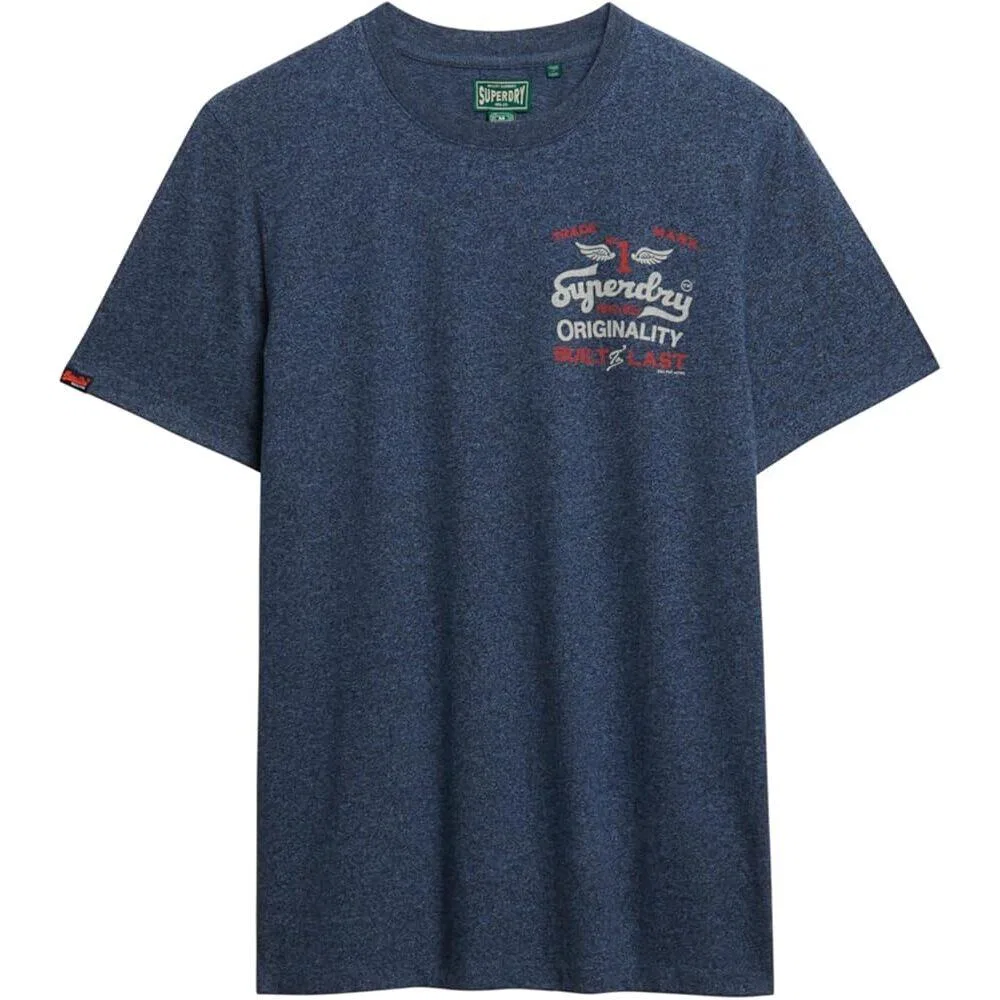 Мужская хлопковая футболка Vintage Workwear Superdry, Grau