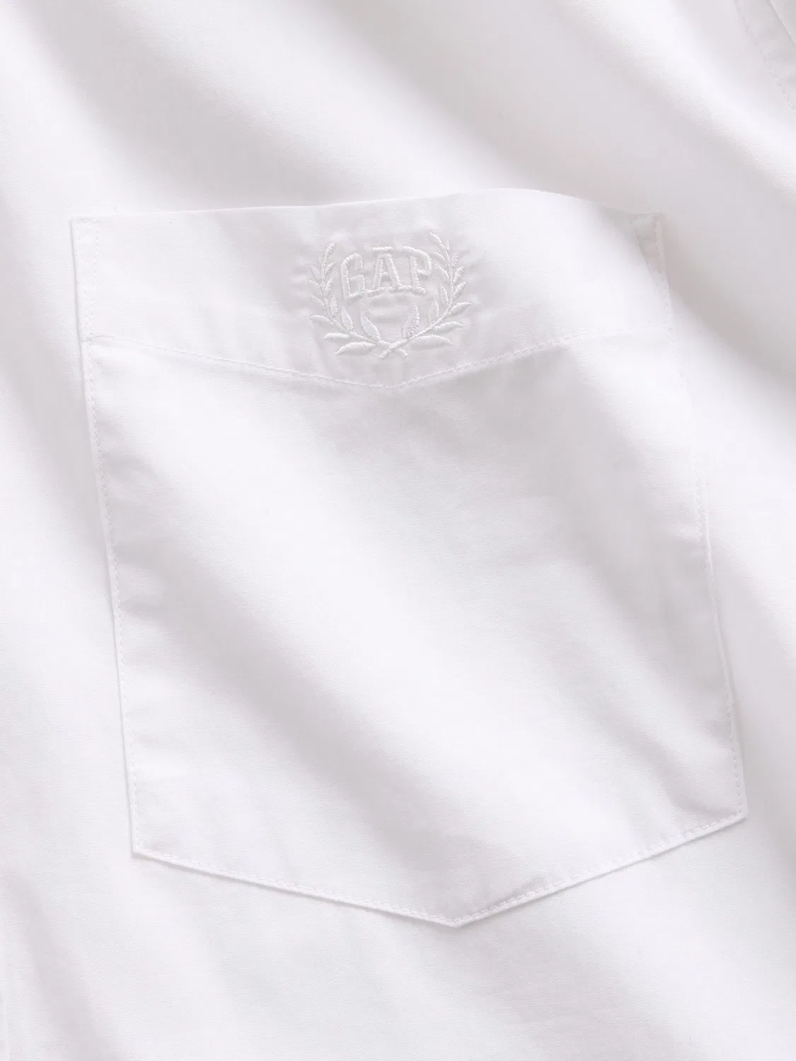 Рубашка Gap Big Shirt из поплина, белый — фото 4