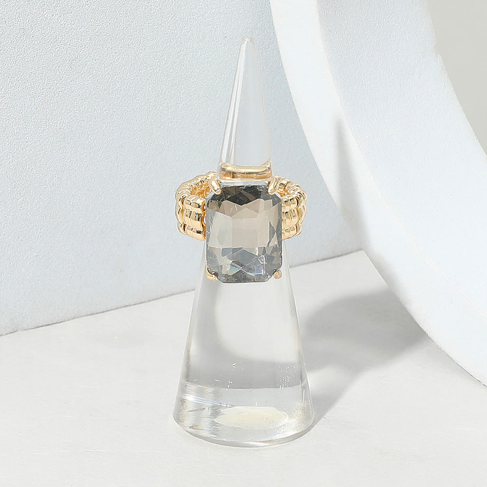 

Кольцо-кластер с ограненными изумрудами Fashnzfab, Ab, Black Diamond