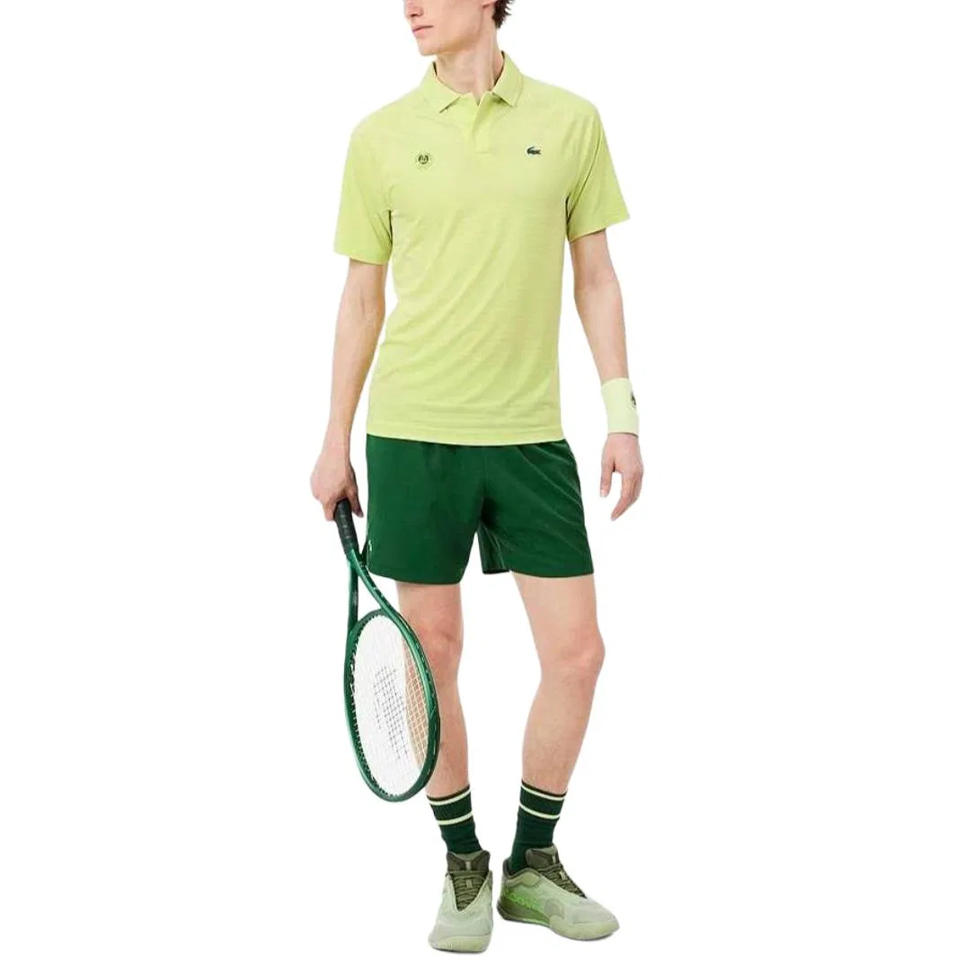 Мужское поло Lacoste с воротником, умеренный крой, BIC/Sprout зеленый — фото 4