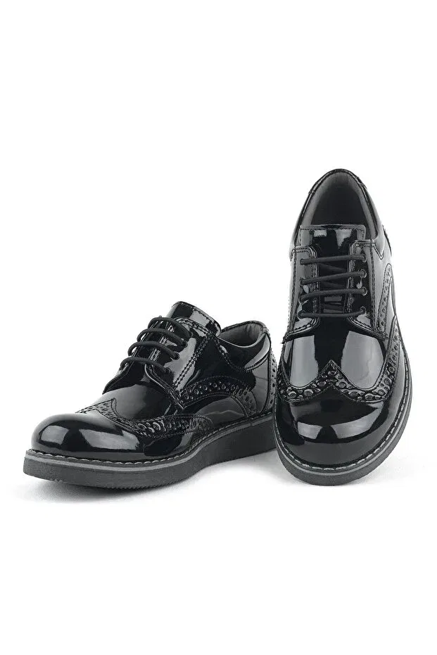 Детские оксфорды на шнуровке Papuccum Ortopedi, Black