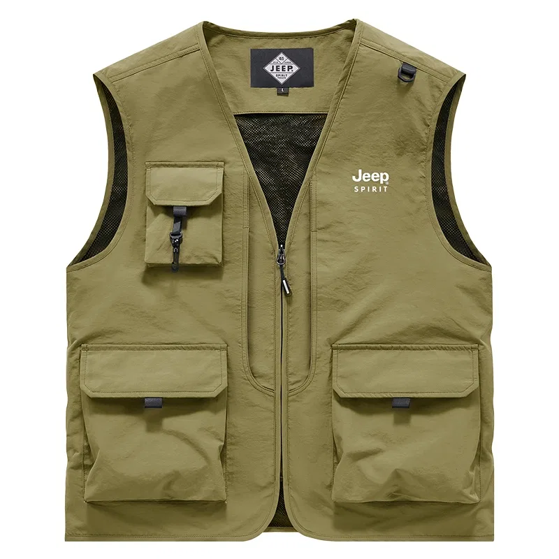 Детский жилет с полуоткрытым воротником JEEP SPIRIT, Khaki