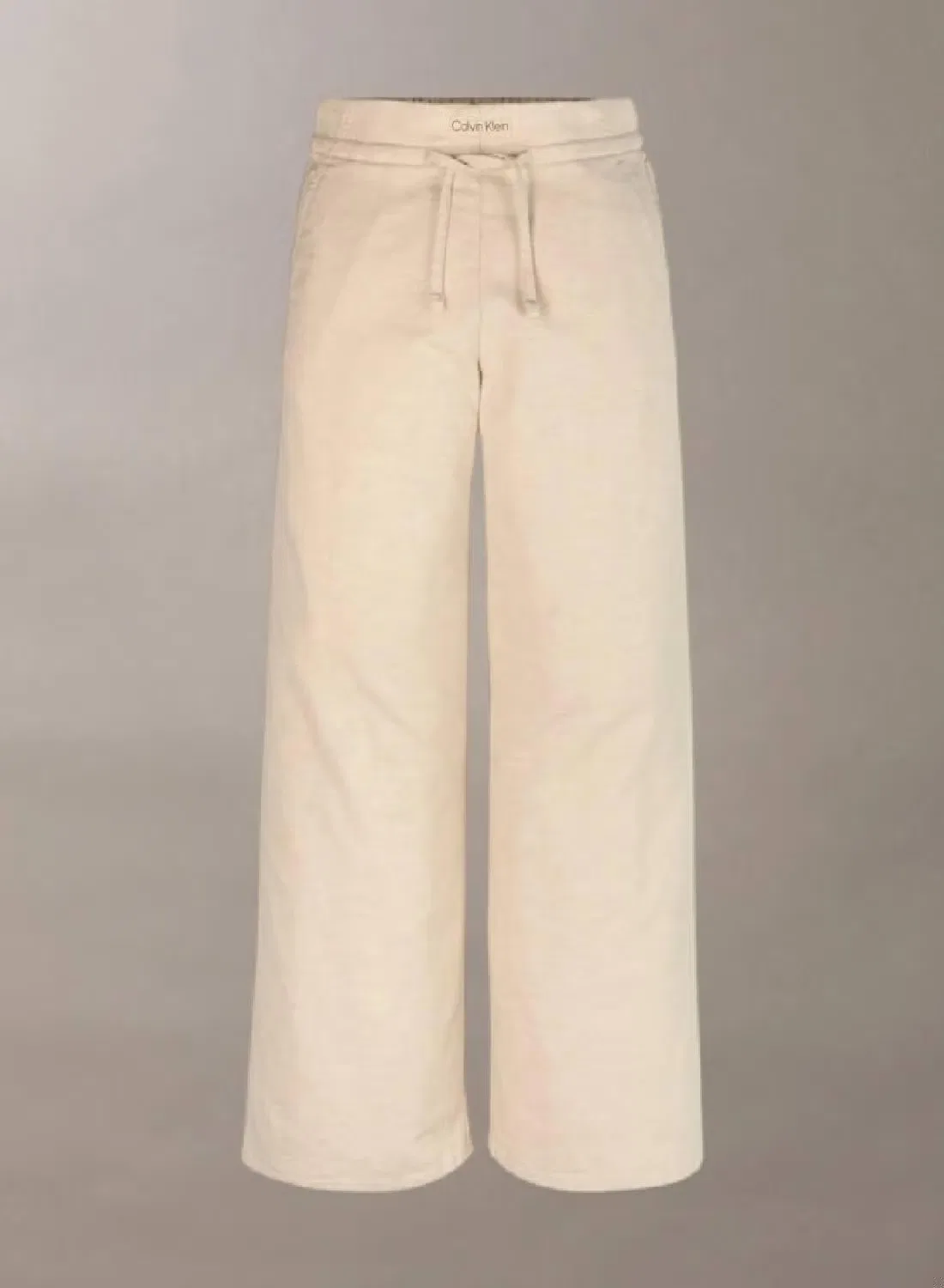 Calvin Klein Jeans Брюки широкие из органического хлопка, серый устричный