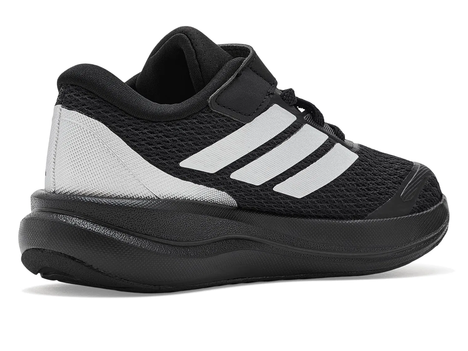 Кроссовки Run Falcon 6 с эластичным шнурком и ремешком (для маленьких детей) Adidas Kids, Black/Silver Metallic/Black — фото 4