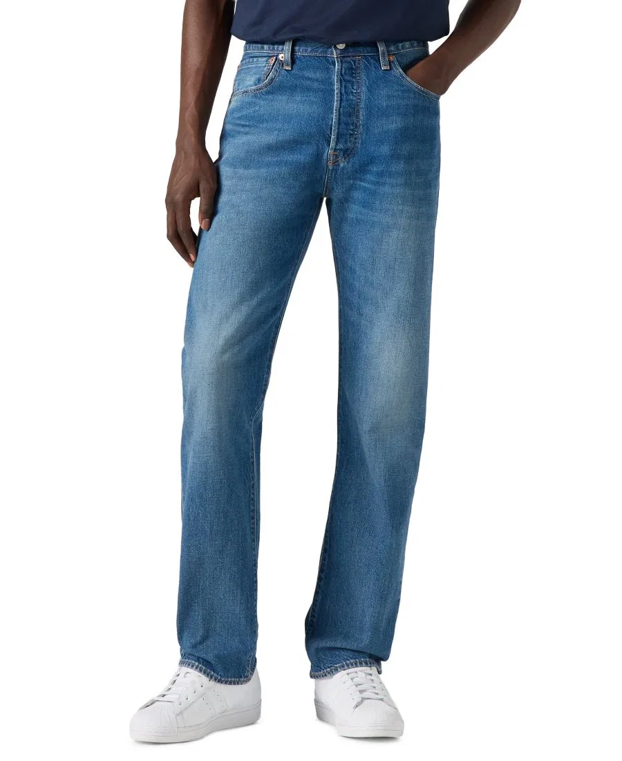 Мужские джинсы прямого кроя 501 Regular-Fit Lightweight Button Fly Jeans Levi's, Cascade Lightweight