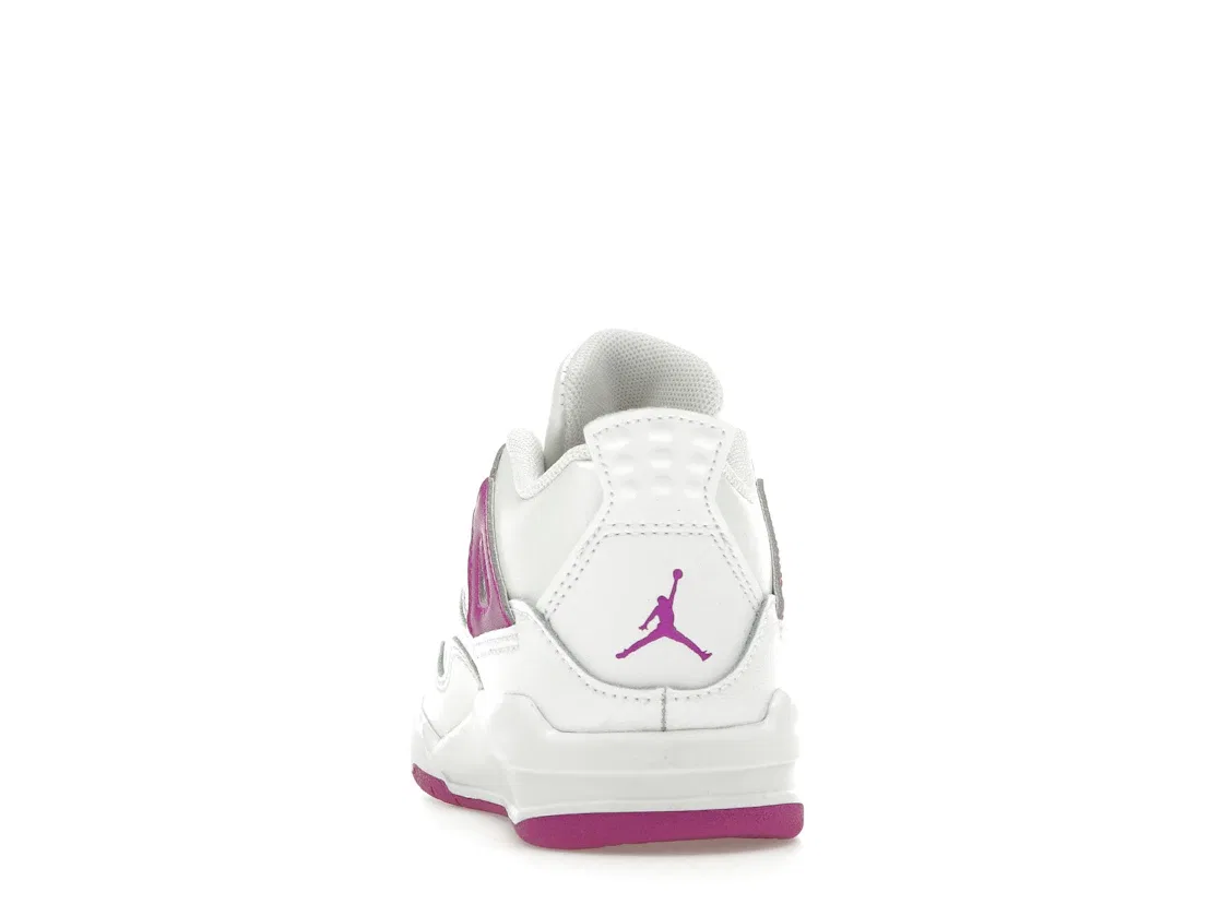 Детские кроссовки Lifestyle с принтом Jordan 4 Retro Jordan, White/Hyper Violet — фото 4