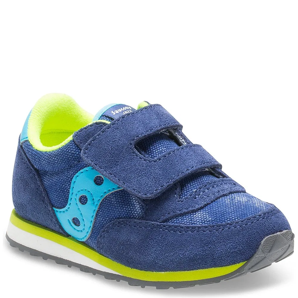 Детские кроссовки на липучке Baby Jazz H&l - K Saucony, Blue Citron