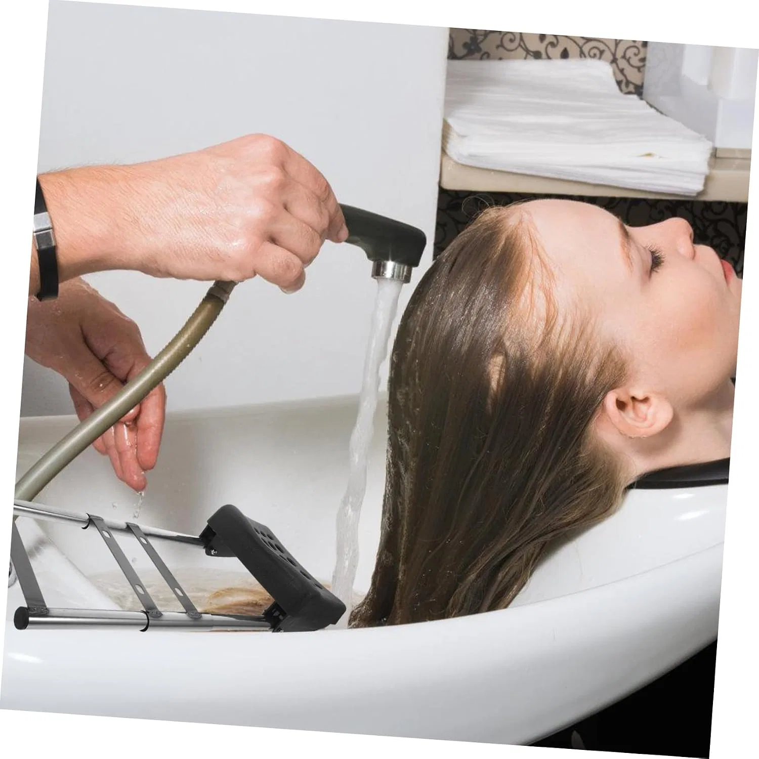 Подушка для мытья волос MUSISALY, Black, 62x22x3 см — фото 3