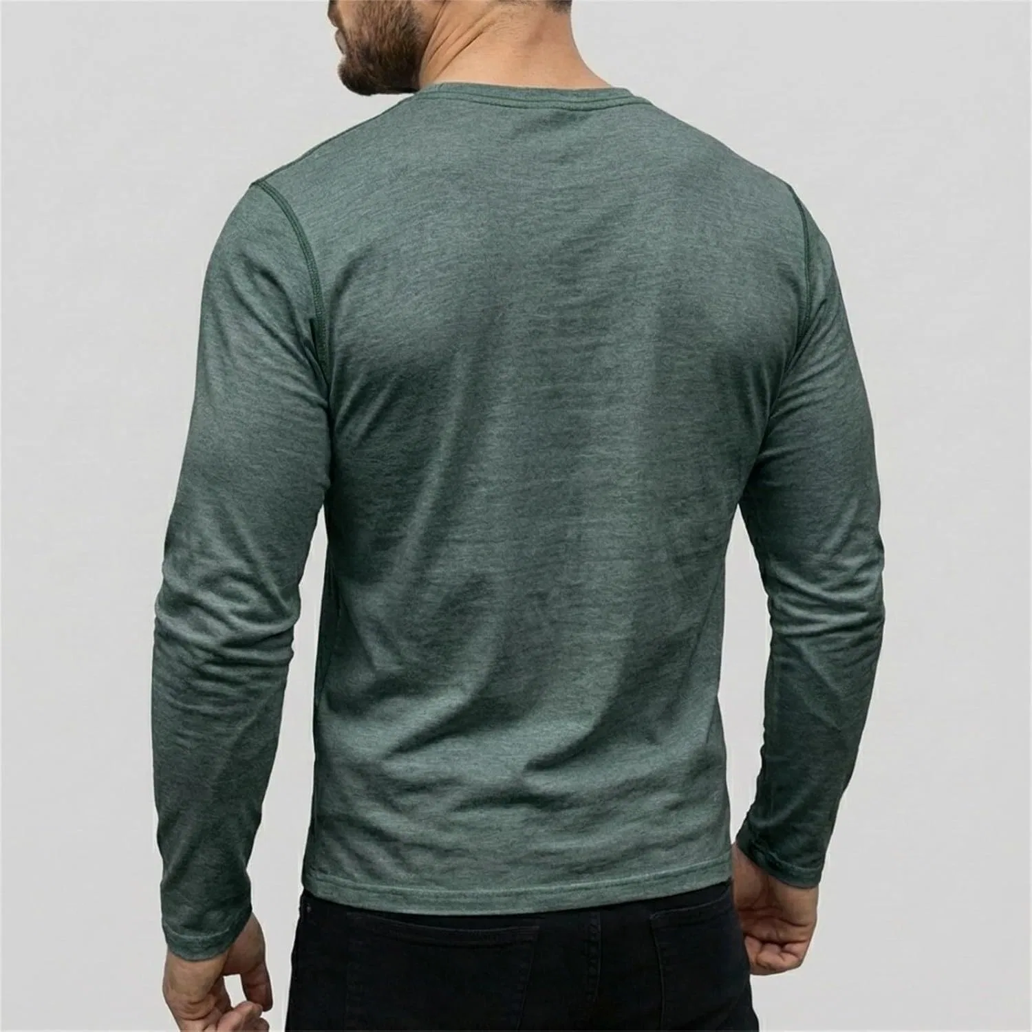Мужская компрессионная футболка для фитнеса Athletic Base Layer, Blackish Green — фото 3