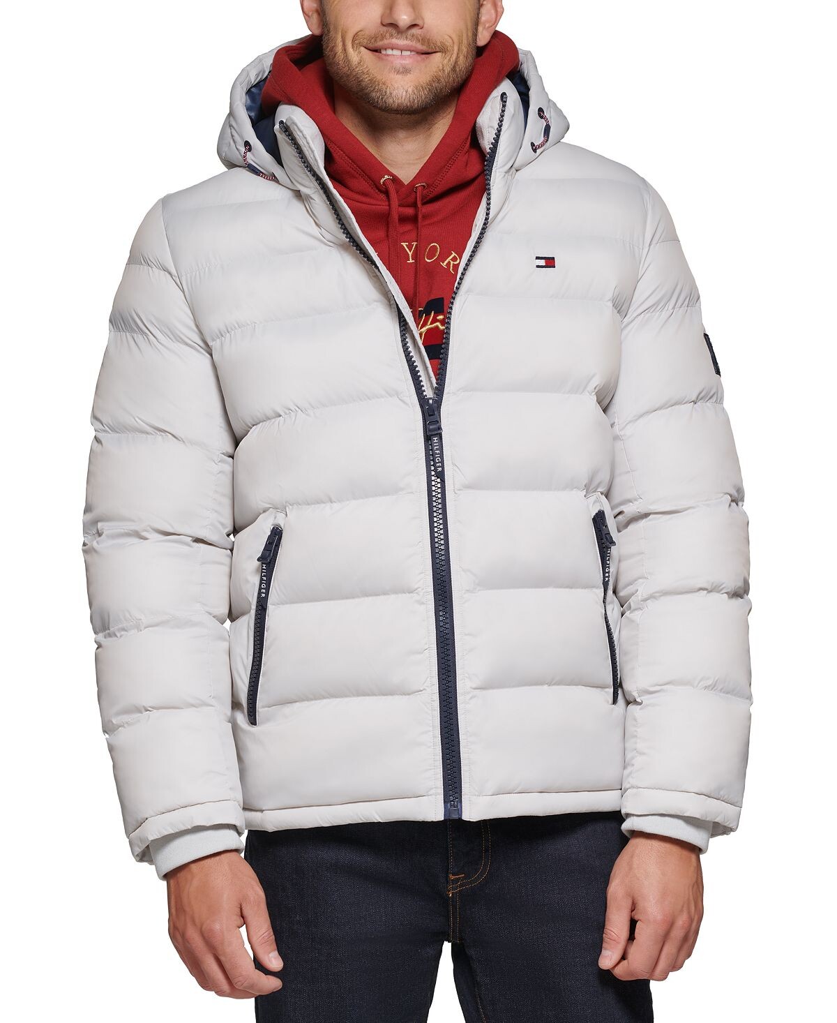 

Мужская стеганая куртка-пуховик, созданная для macy's Tommy Hilfiger, Серый, Мужская стеганая куртка-пуховик, созданная для macy's Tommy Hilfiger