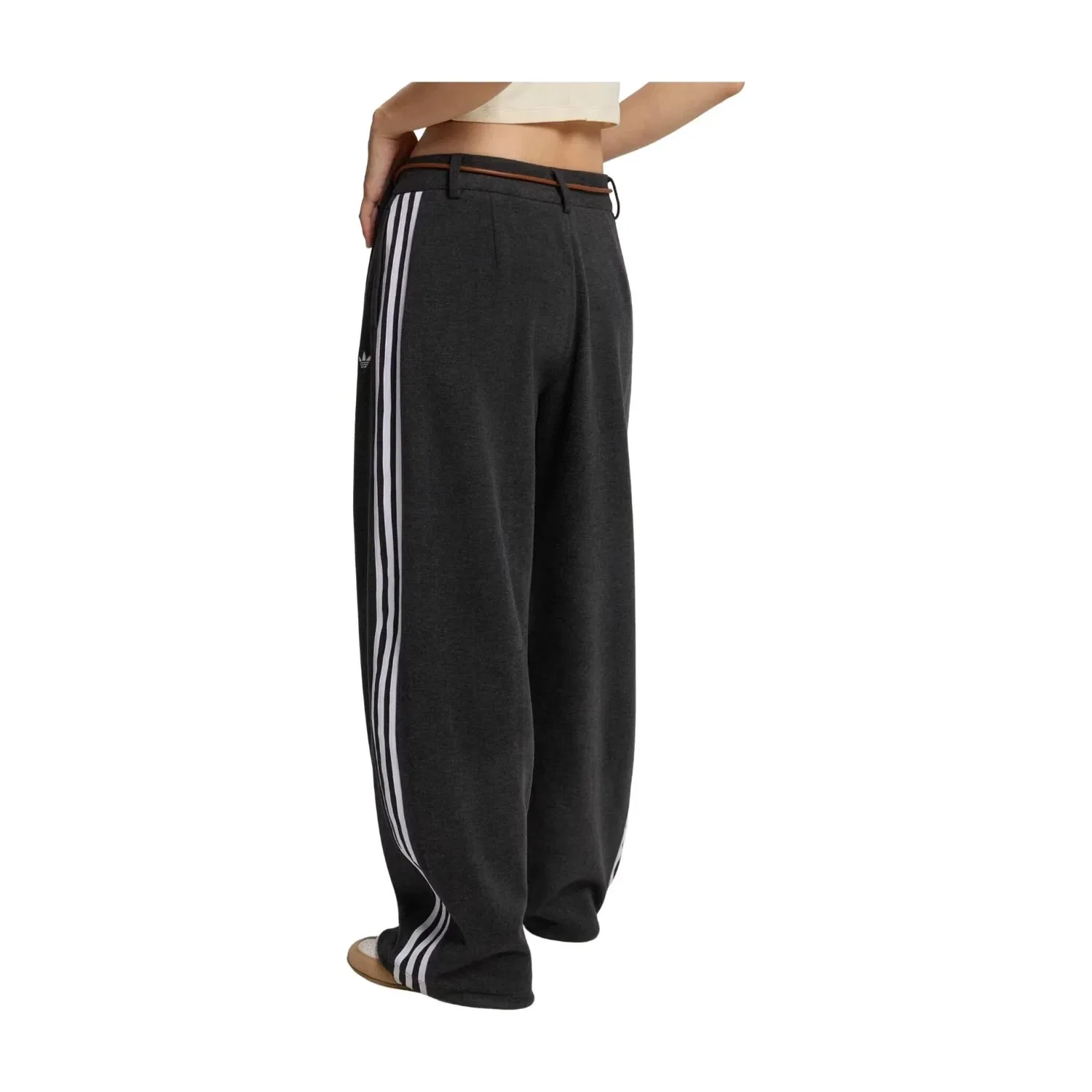 Женские брюки 3S Deluxe W TP Tracksuit Bottoms Asia Sizing 'Carbon' adidas, Carbon — фото 4