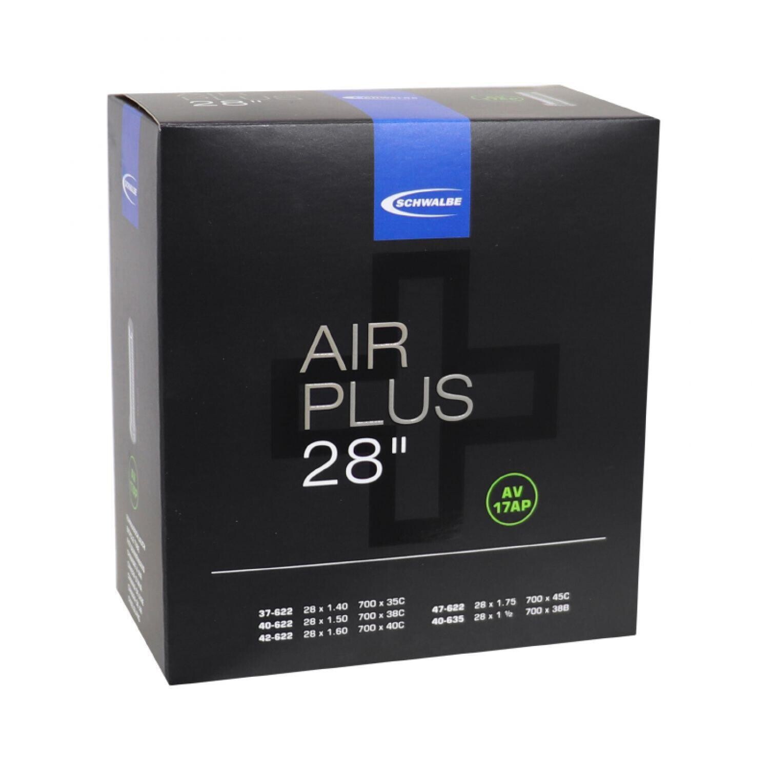 

Шланг AV17 28 дюймов Air Plus SCHWALBE, черный / черный / черный