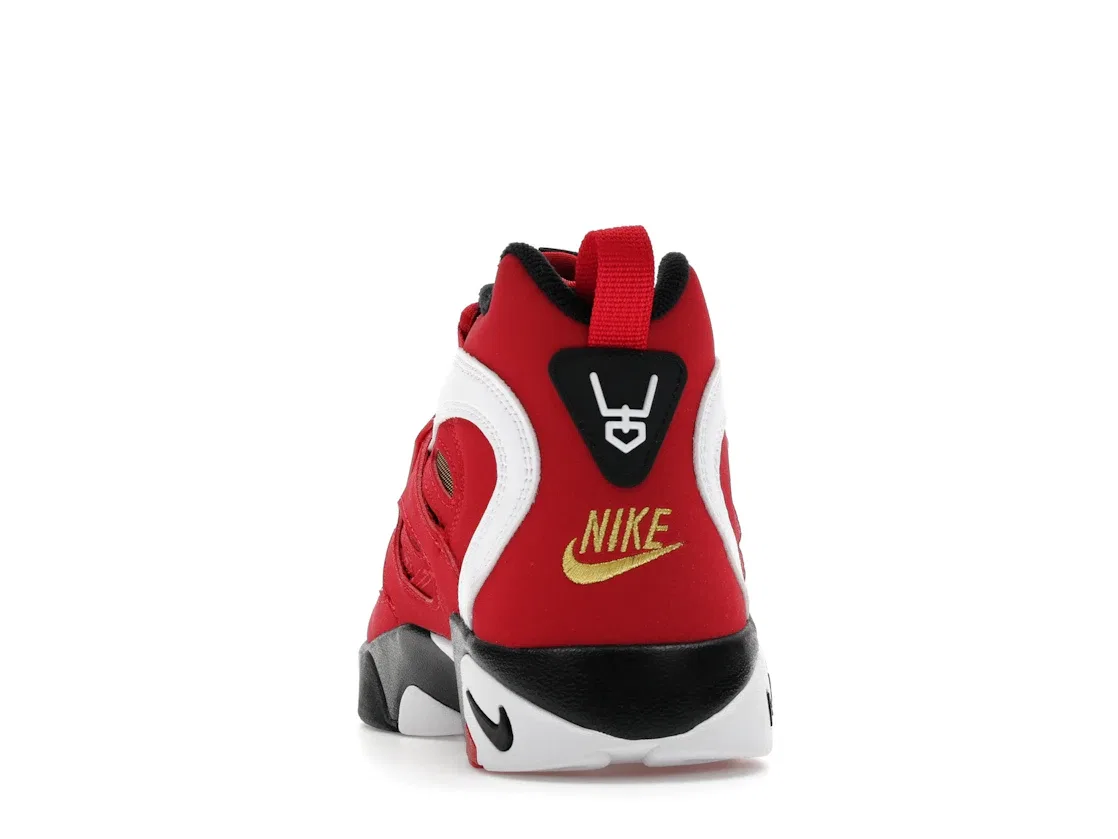 Детские кроссовки Lifestyle с ремешком Nike Air Diamond Turf 2 Red Gold (2026) (GS) Nike, Prime Red/Black/Metallic Gold/White — фото 4