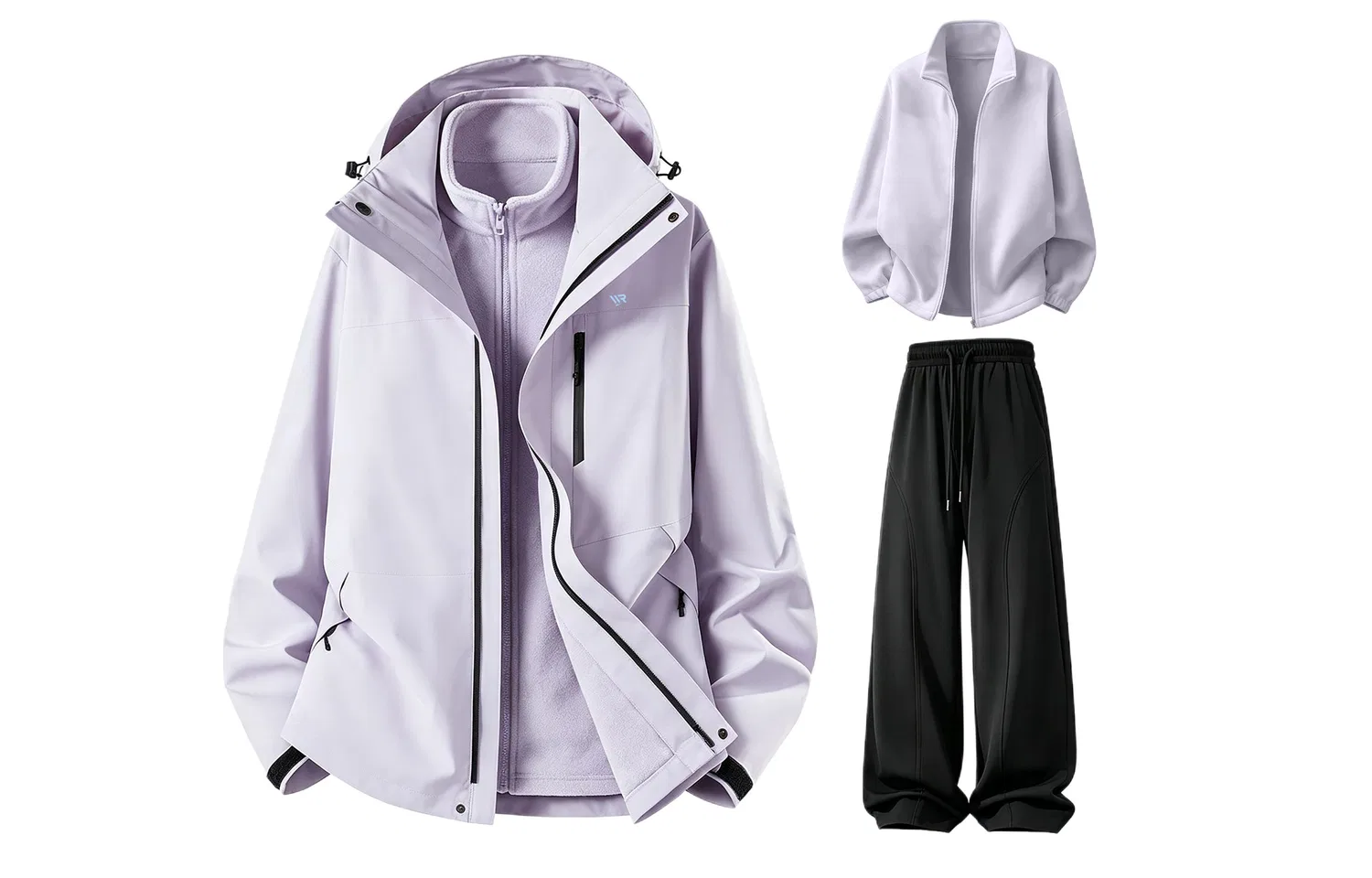 Детский комплект из куртки-ветровки и брюк с капюшоном, с принтом, Windbreaker Jacket & Pants Sets, WARRIOR