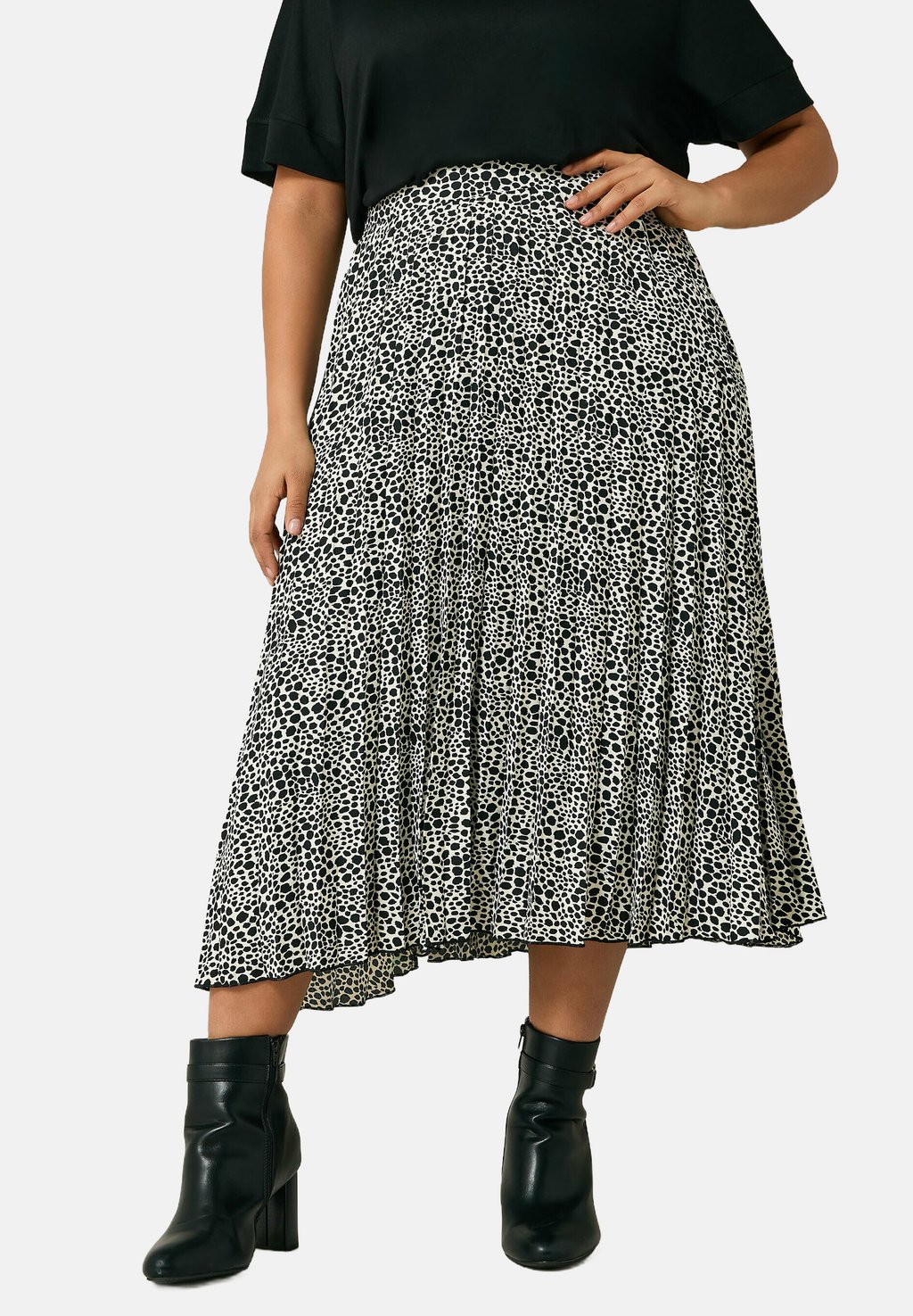 

Юбка плиссированная SPOT PRINT PLEATED - A-line skirt Evans, антрацит