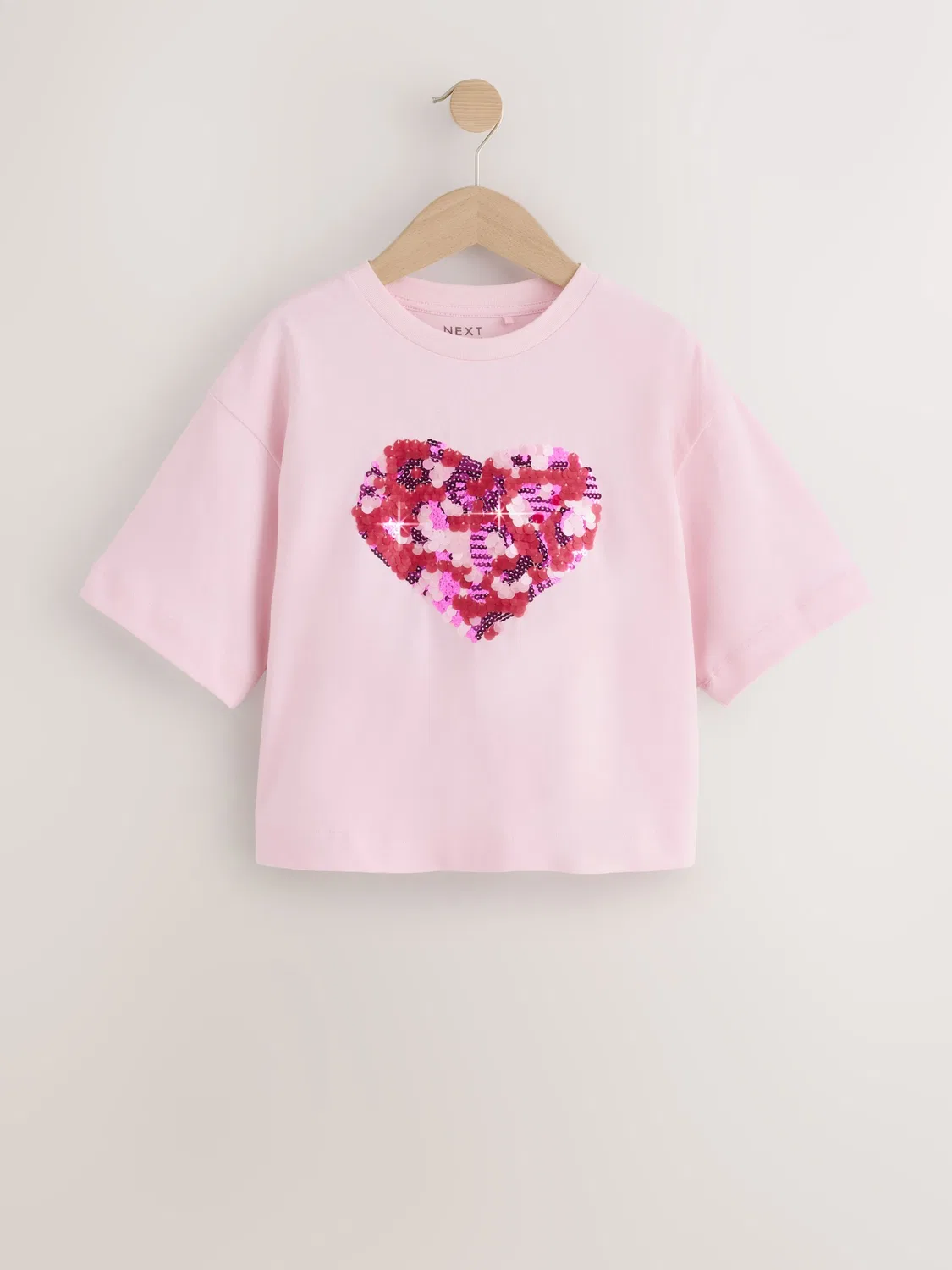 Футболка с пайетками Heart Next, Pink Animal