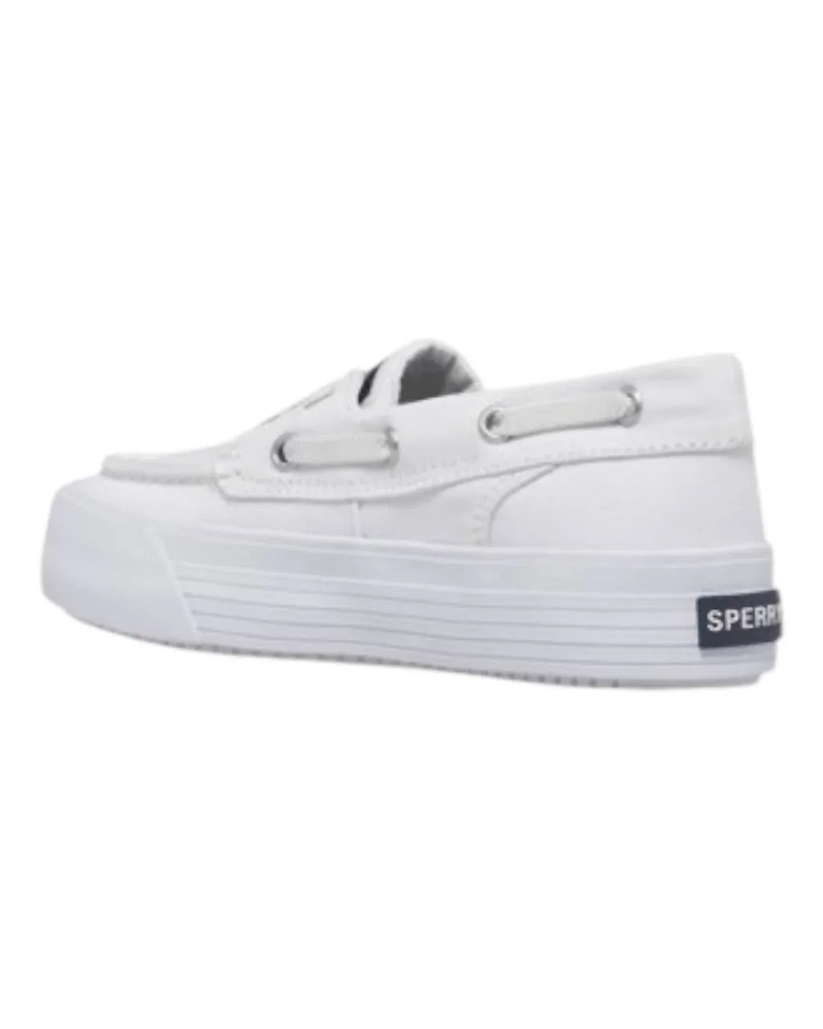 Детские кеды на платформе на шнуровке Bahama Platform Sperry, White — фото 3