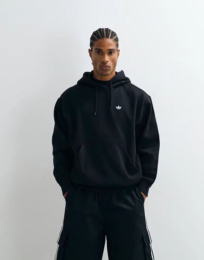 Худи из флиса Adidas Originals, черный — фото 4