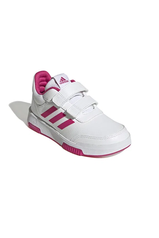 Детские спортивные кроссовки для девочек на липучке Tensaur Velcro Daily Adidas, White/Pink — фото 3