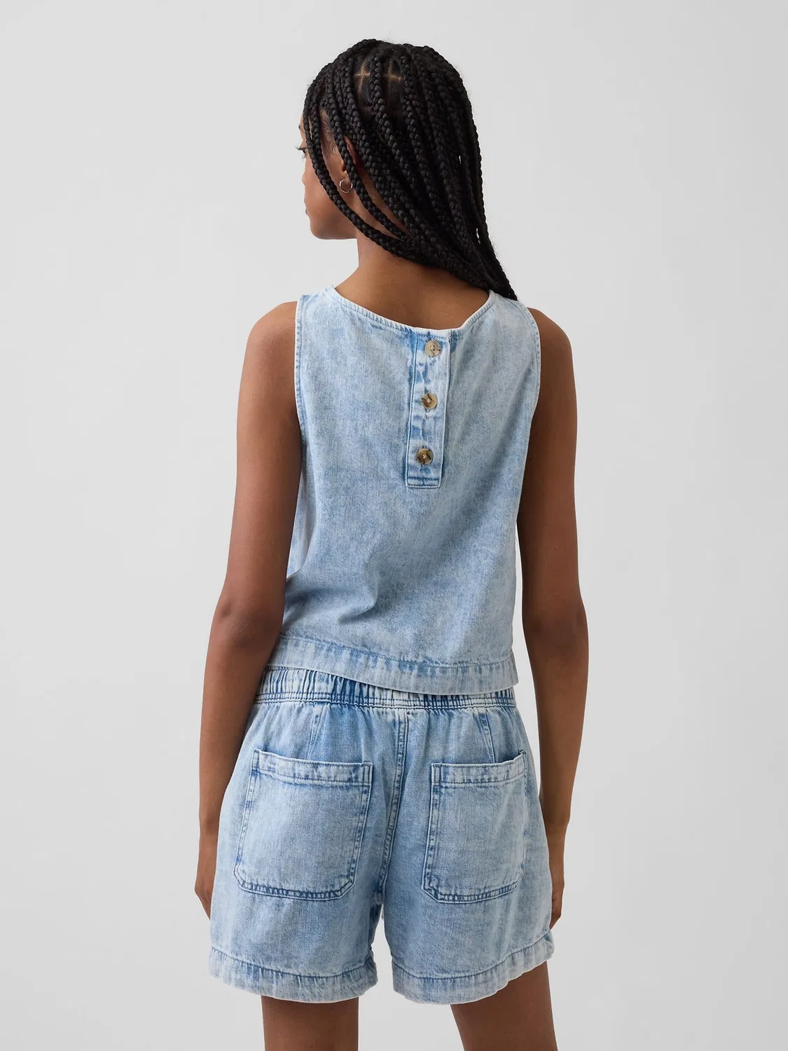 Жилет джинсовый Gap Light Wash, светлая стирка — фото 2