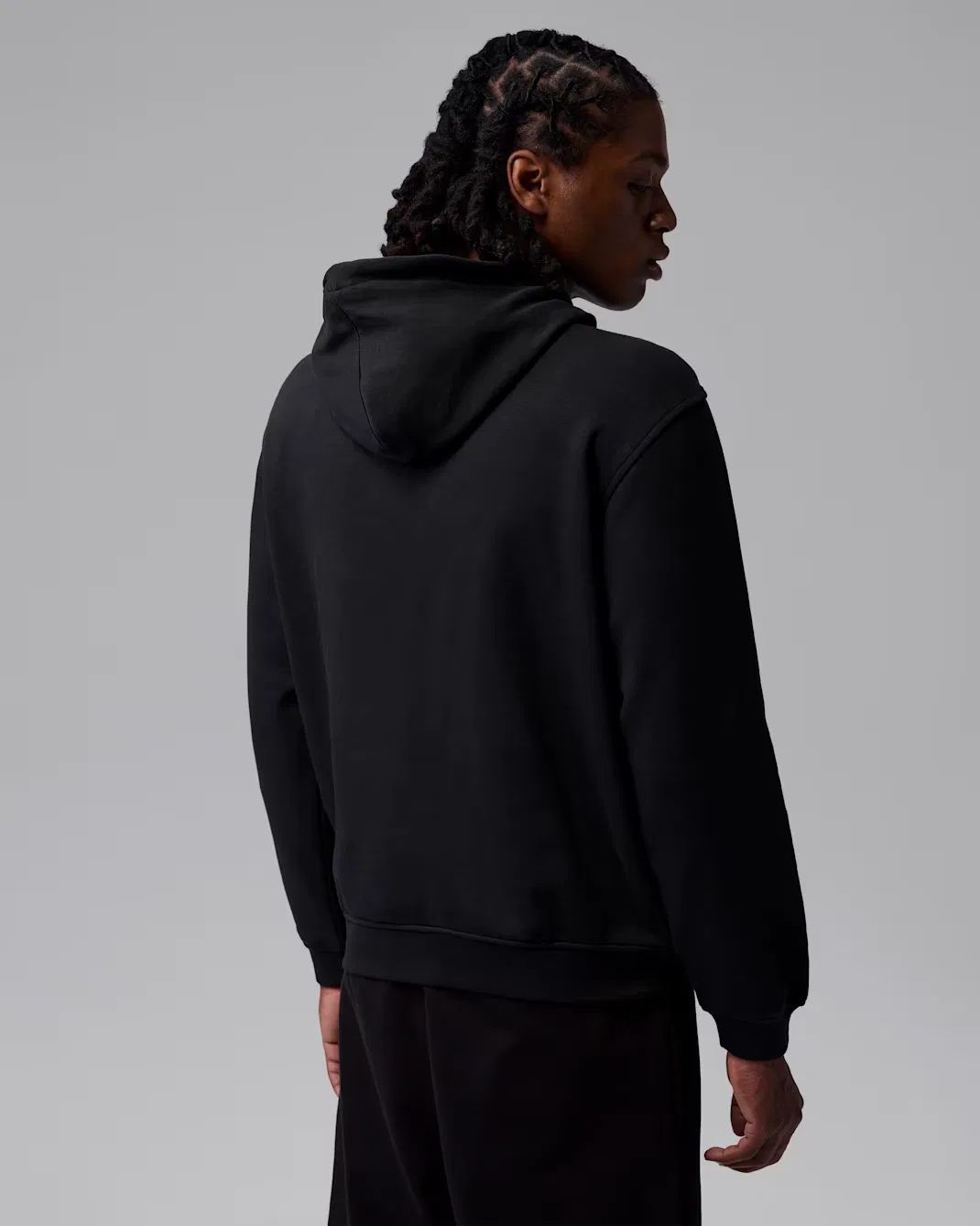Мужская флисовая толстовка с капюшоном Dri-FIT Jordan Sport Crossover, Black/White — фото 2