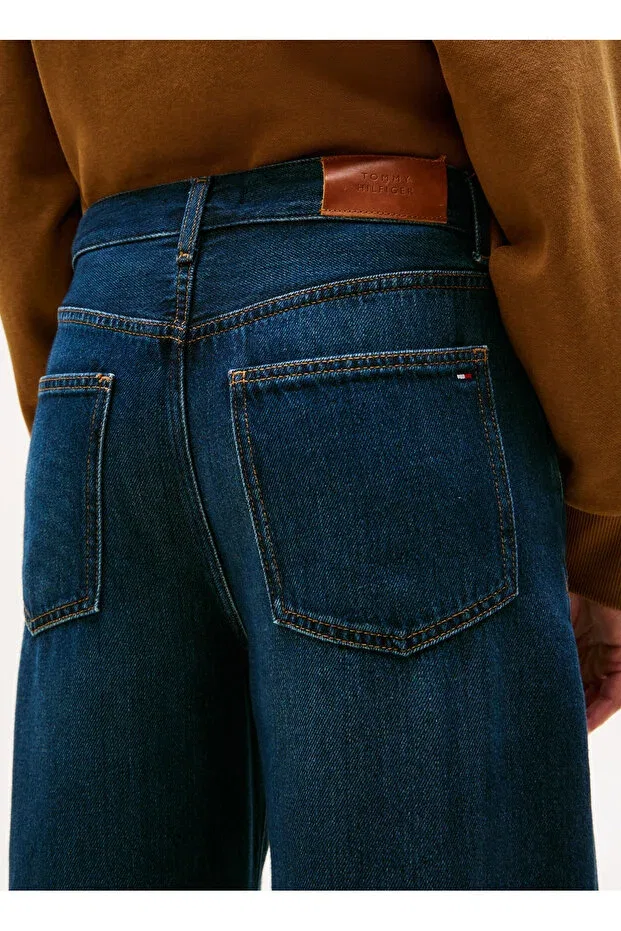 Женские джинсы с широкой штаниной Tommy Hilfiger, Dark Blue — фото 3