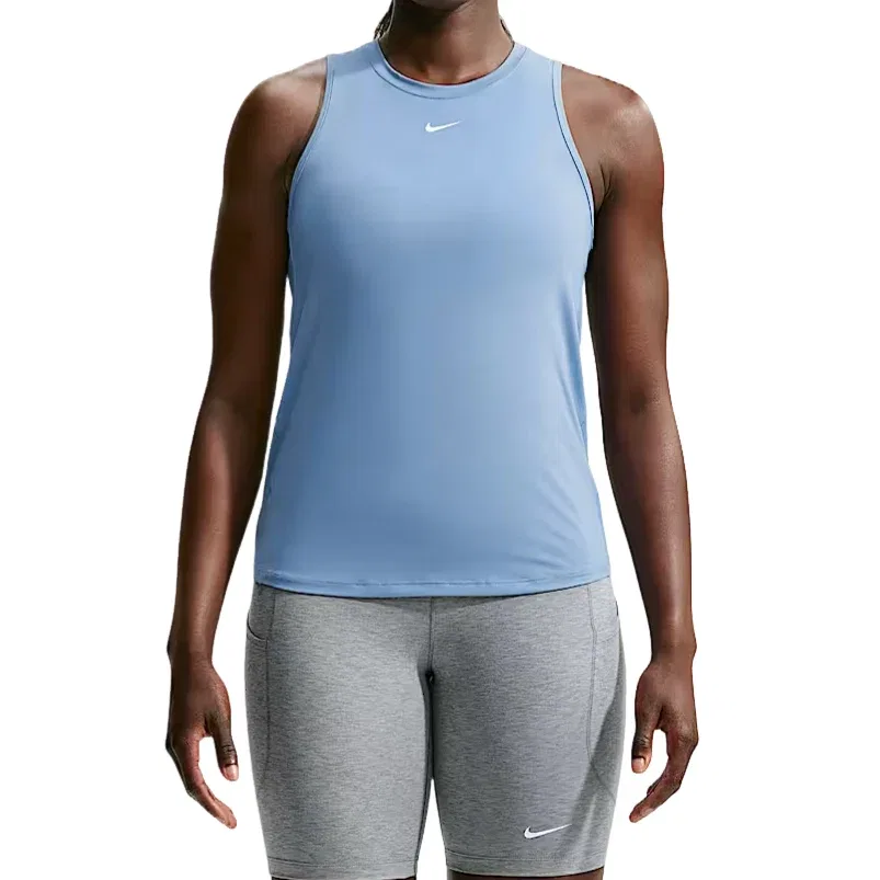 Женская футболка One Classic Dri-FIT Tank Top 'Work Blue White' Nike, Work Blue/White — фото 3