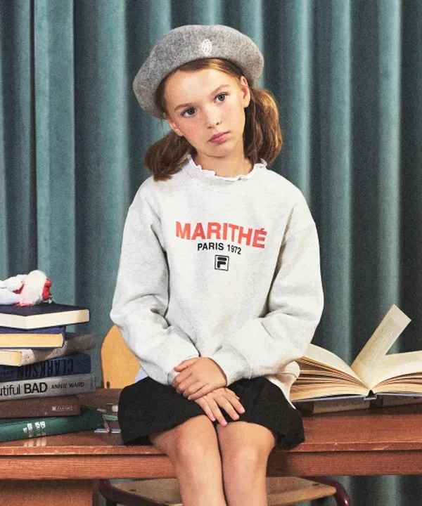 Свитшот детский Mfg x Fila, oatmeal, Marithé Kids