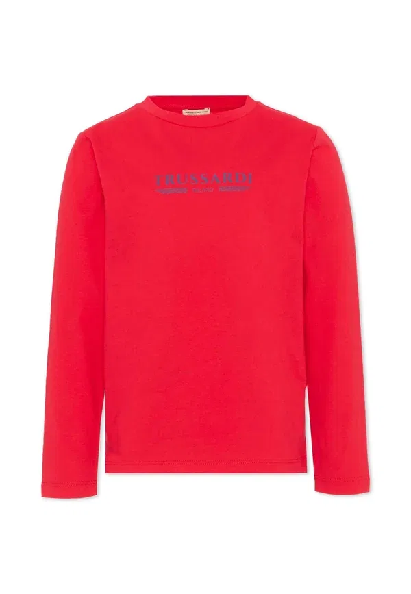 Футболка с длинным рукавом, хлопок, Tru Trussardi Junior, red, красный