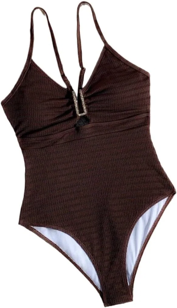 Женский цельный купальник на бретелях Monokini, Brown