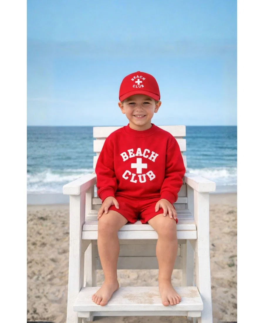 Свитшот с вышивкой Beach Club Bits & Bows, Red/White — фото 3
