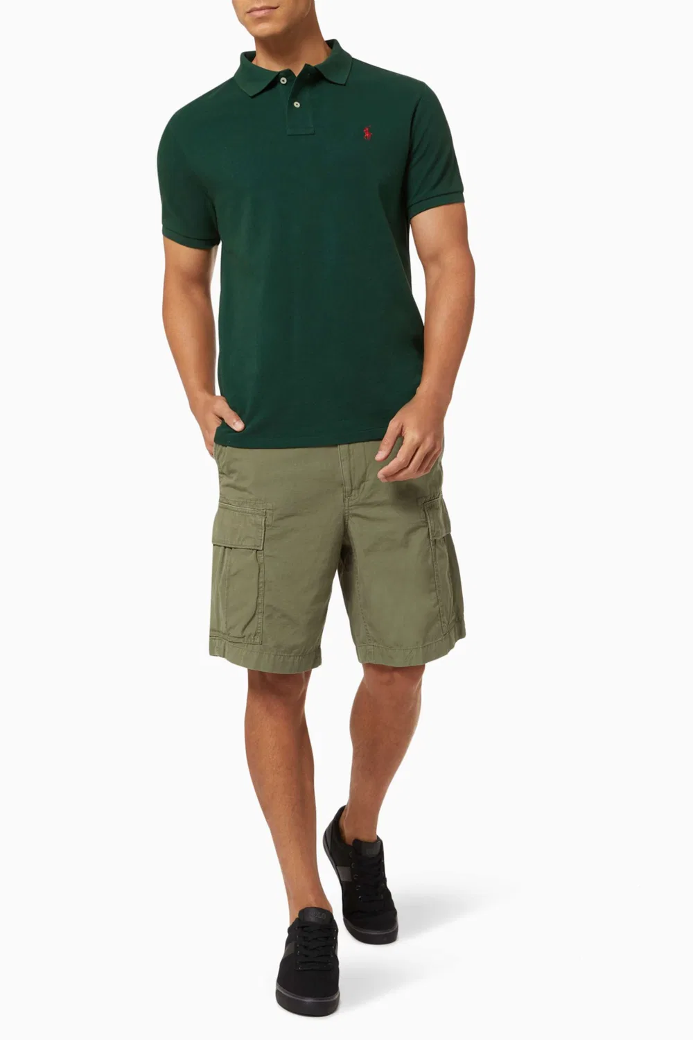 Поло с принтом Custom Slim Fit Polo Ralph Lauren, зеленый — фото 2