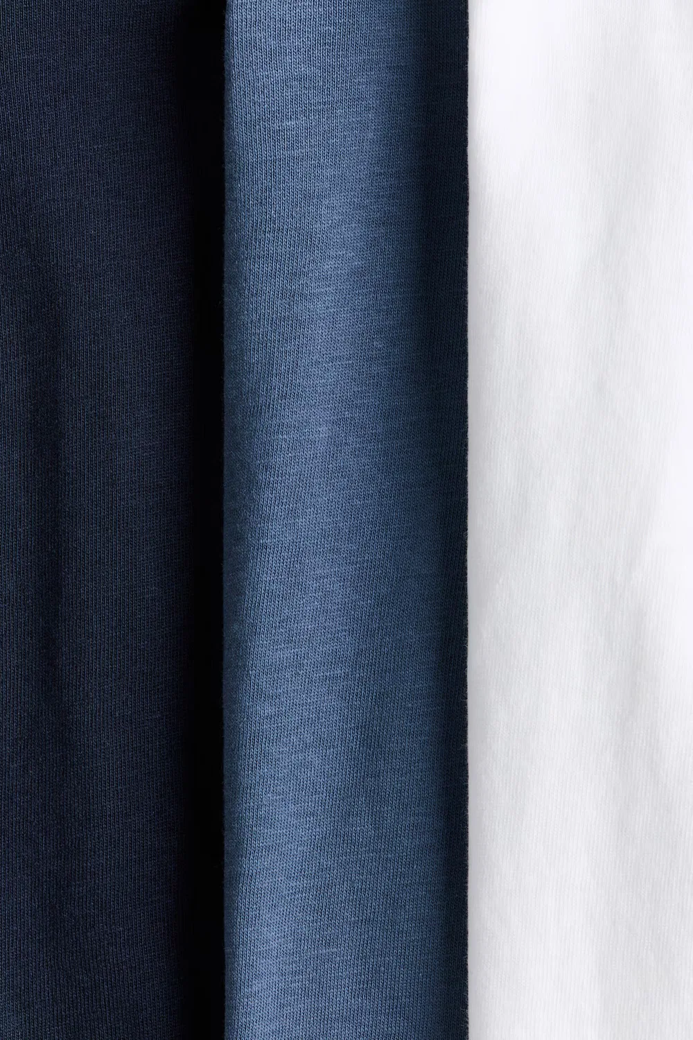 3 хлопковые рубашки в упаковке H&M, Marineblau/Blau/Weiß — фото 2