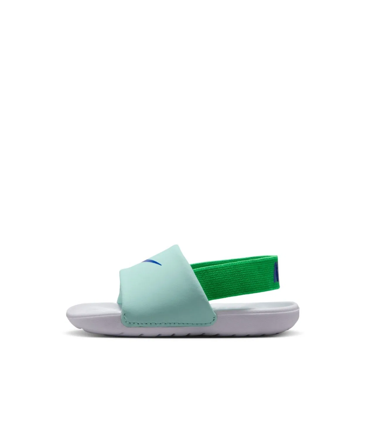 Детские сандалии с ремешком Nike Kawa Baby/Toddler Slides, Arctic Green/Green Spark/White/Racer Blue — фото 2