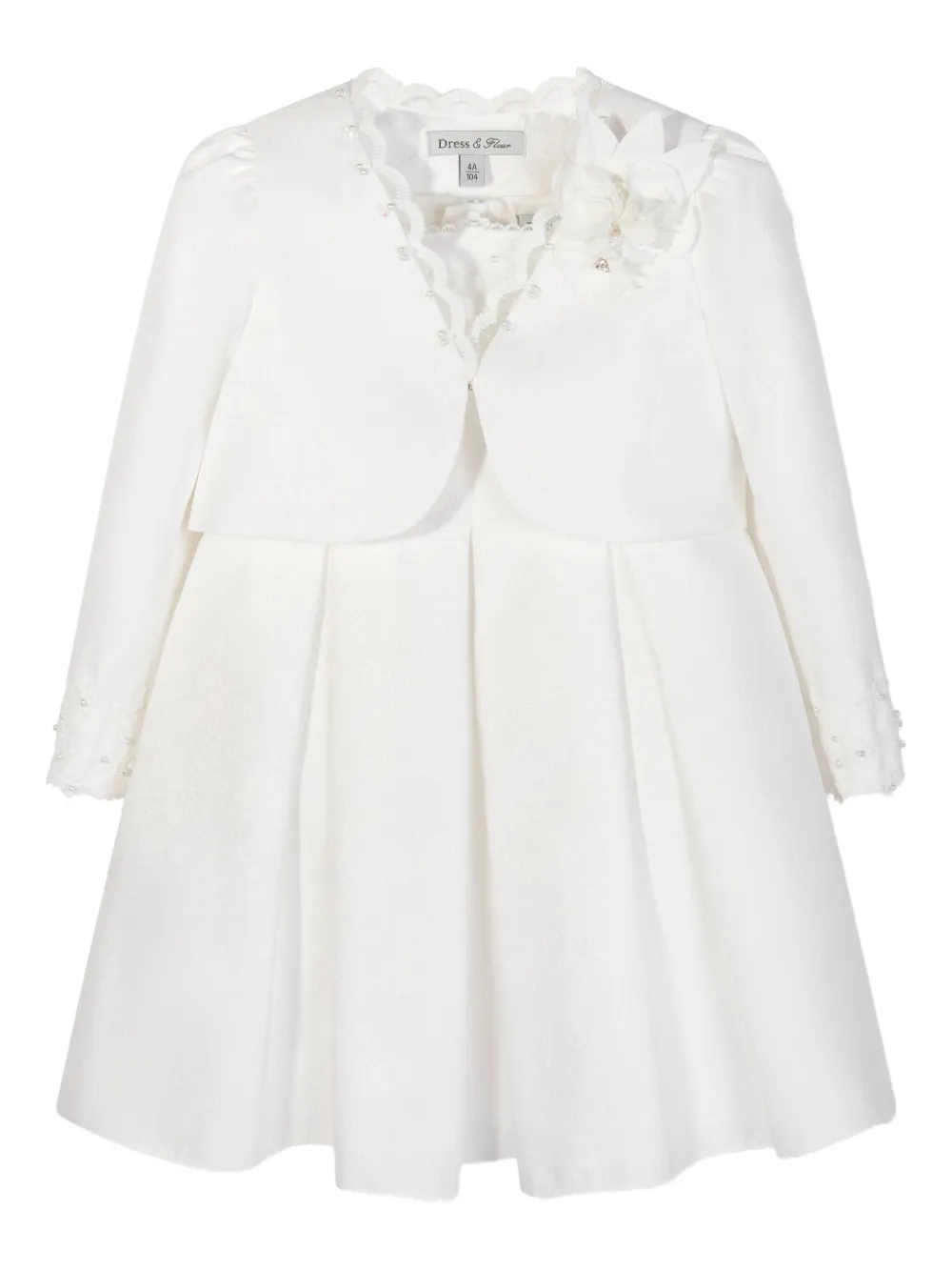 Платье с искусственным жемчугом Dress & Fleur, белый — фото 2
