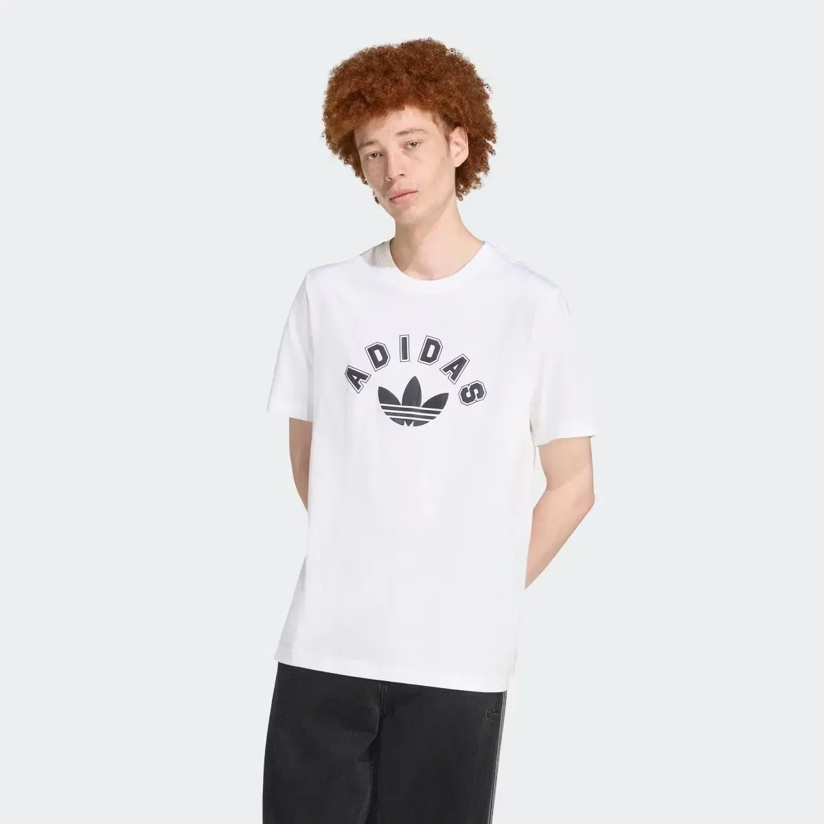 Мужская футболка с принтом Tartan Regular adidas Originals, Blanco