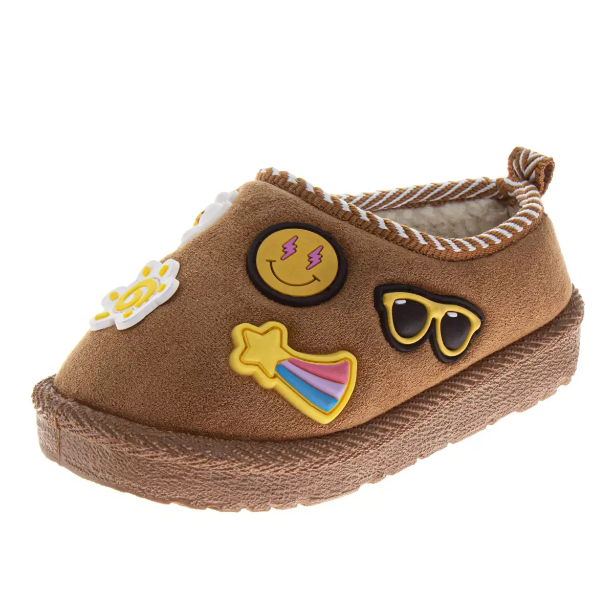 Детские тапочки с принтом Emoji Patch Josmo Shoes, Chesnut