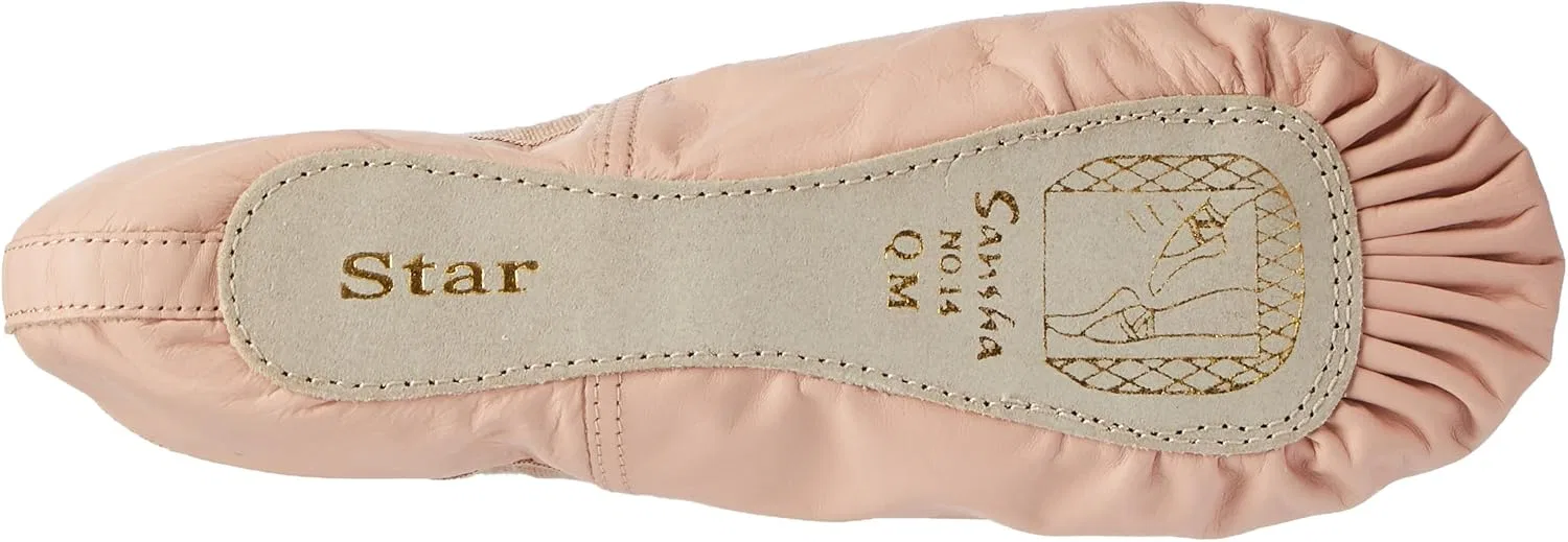 Детские балетки для девочек с кожаной подошвой SANSHA Sansha, Pink — фото 4