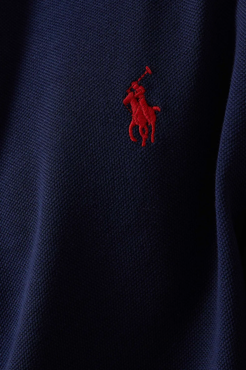 Поло с принтом логотип Polo Ralph Lauren, синий — фото 4