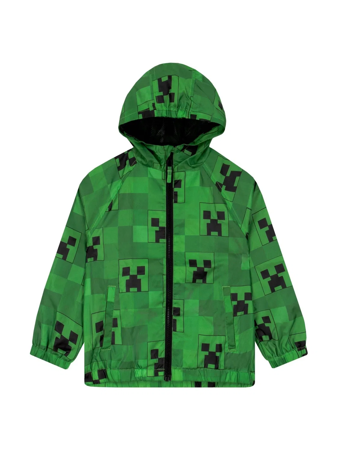 Дождевик Minecraft Creeper Character, зеленый