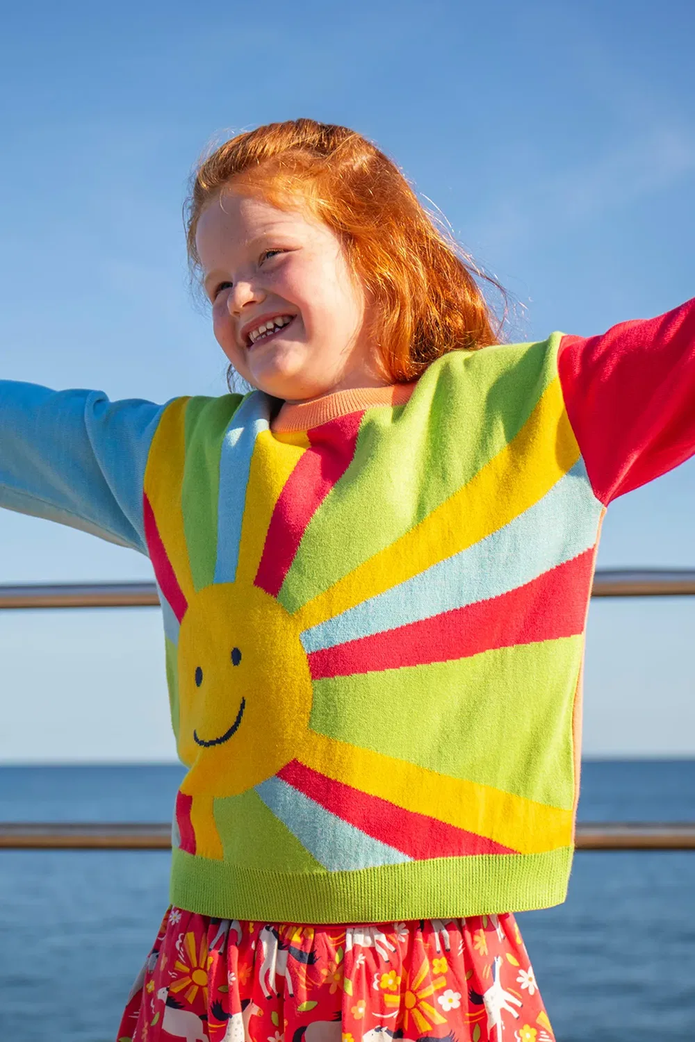 Детский свитер с вязаным узором Sage Frugi, Multi — фото 2