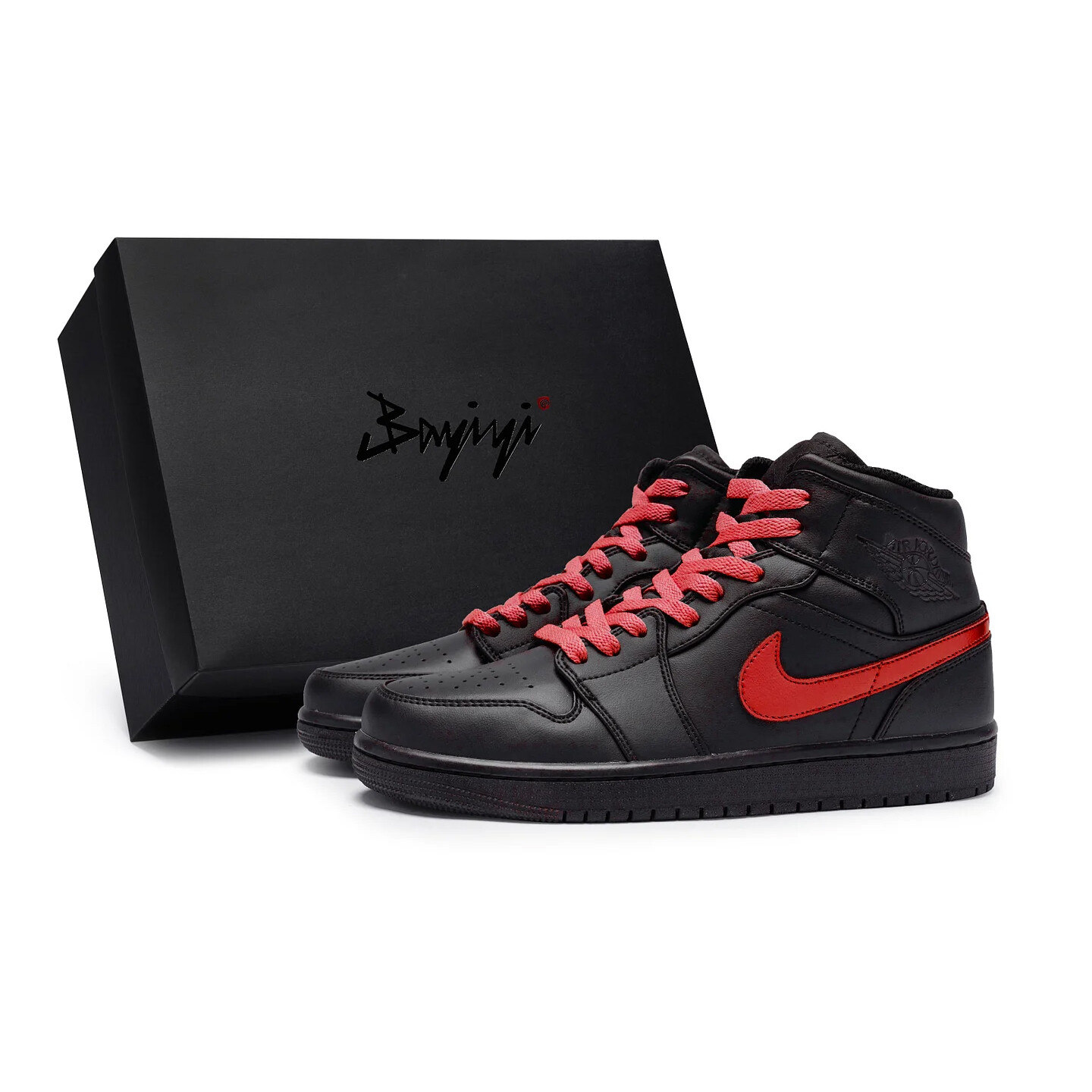 

Детские кроссовки Air Jordan 1 Basketball Grade School, черный/красный