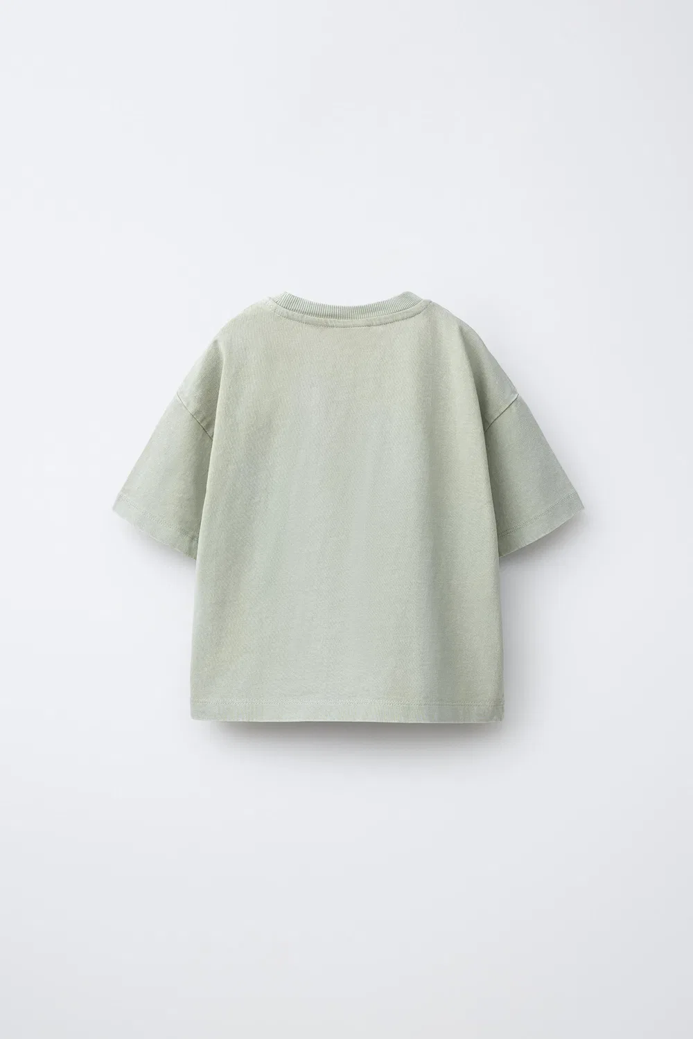 Футболка, окрашенная в готовом виде, с карманом ZARA, Khaki — фото 2